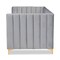Baxton Studio Oksana Modern Contemporary Glam and Luxe Light Grey Velvet Fabric and Gold Finished Twin Size Daybed 174-10981-Zoro - alternate 2